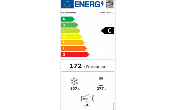 LG GBP62PZNCC1 - &Eacute;tiquette &eacute;nergie v2