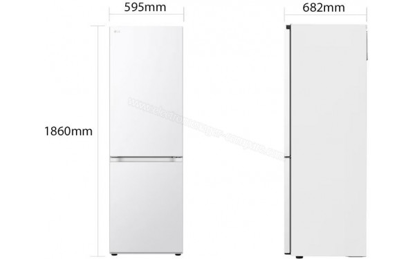 LG GBV3100ESW - Dimensions