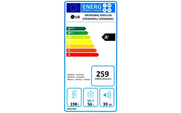 LG GR5501WH - &Eacute;tiquette &eacute;nergie
