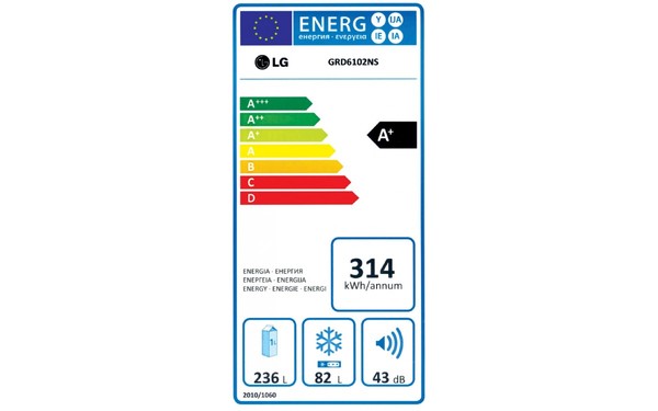 LG GRD6102NS - &Eacute;tiquette &eacute;nergie