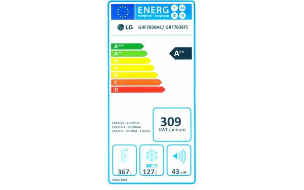 LG GRF7838FS - &Eacute;tiquette &eacute;nergie