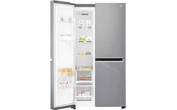 LG GSB6616PS - Vue du compartiment cong&eacute;lateur avec porte ouverte