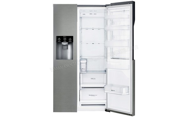 LG GSJ361DIDV - Vue de l'int&eacute;rieur vide du r&eacute;frig&eacute;rateur