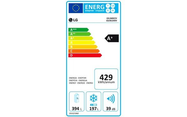 LG GSJ361DIDV - &Eacute;tiquette &eacute;nergie