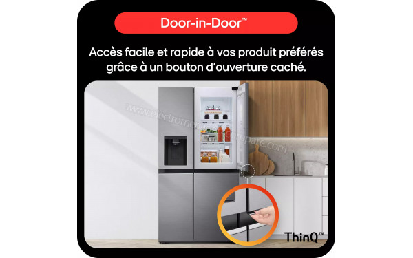LG GSJC40EPEE - Bouton d'ouverture de porte