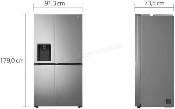 LG GSJV70PZLF - Dimensions
