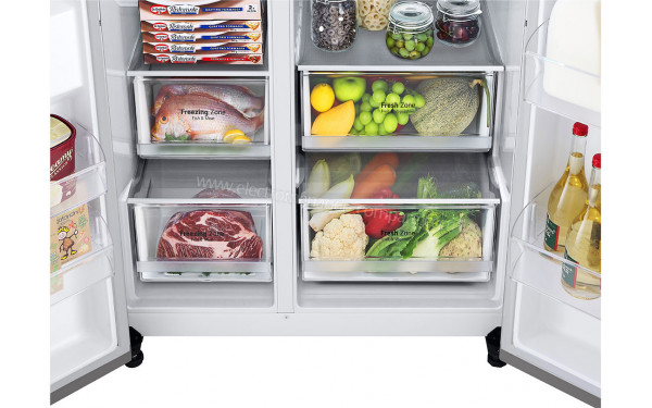 LG GSJV70PZTE - Bacs fra&icirc;cheurs et tiroirs cong&eacute;lateur