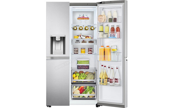 LG GSJV90BSAE - Vue de l'int&eacute;rieur partie r&eacute;frig&eacute;rateur