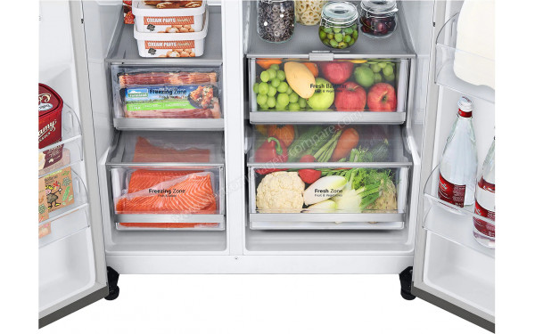 LG GSJV90BSAE - Tiroirs cong&eacute;lateur et bacs fra&icirc;cheurs