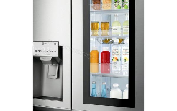 LG GSK6676SC - InstaView Door-in-Door allum&eacute; vue n&deg;2 (cr&eacute;dit : Darty)