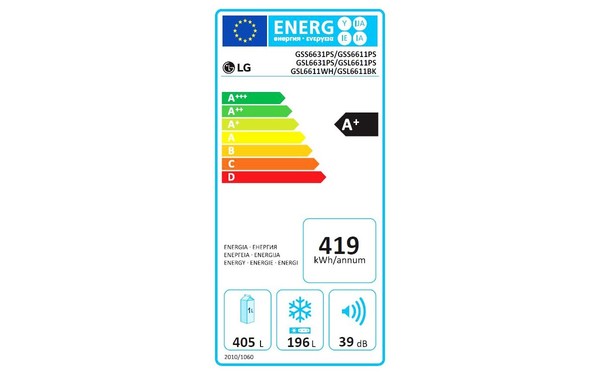 LG GSL6611WH - &Eacute;tiquette &eacute;nergie