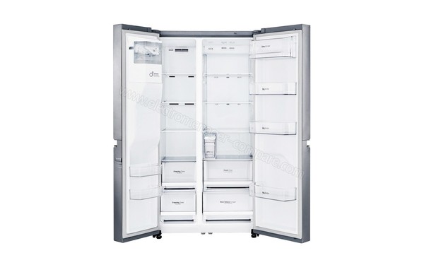 LG GSL6661PS - Vue de l'int&eacute;rieur vide (cr&eacute;dit : Darty)