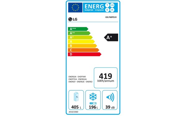 LG GSL760PZUV - &Eacute;tiquette &eacute;nergie
