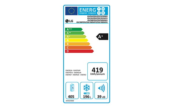 LG GSL760PZXV - &Eacute;tiquette &eacute;nergie