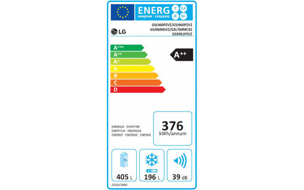 LG GSL960PZVZ - &Eacute;tiquette &eacute;nergie
