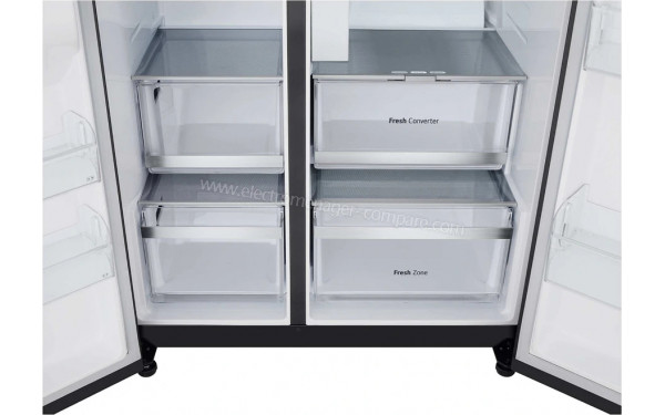 LG GSLE80EPBD - Bacs fra&icirc;cheurs partie r&eacute;frig&eacute;rateur et tiroirs partie cong&eacute;lateur