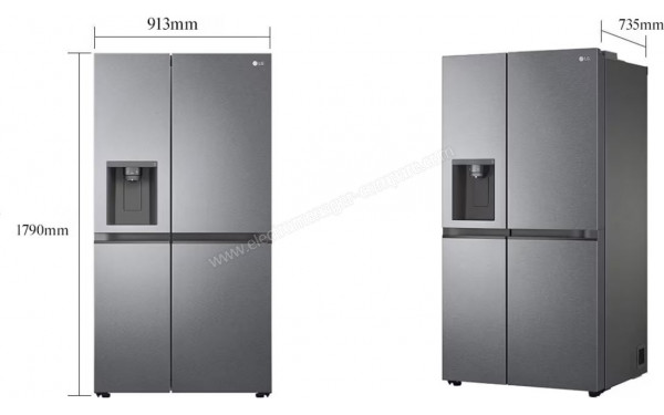 LG GSLV50DSXE - Dimensions