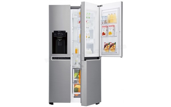 LG GSS6691PS - Vue de face avec porte r&eacute;frig&eacute;rateur ouverte