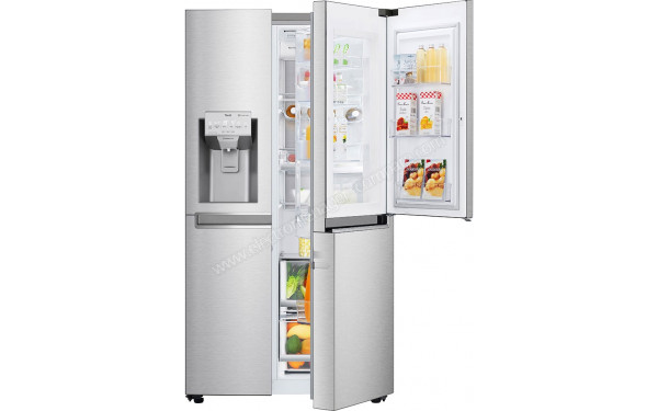 LG GSS6876SC - Vue de face Home Bar ouvert