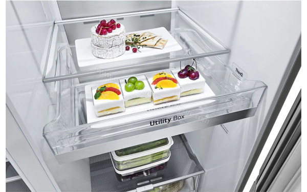 LG GSXV90PZAE - Vue de l'int&eacute;rieur partie r&eacute;frig&eacute;rateur