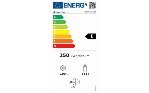 LG GTBV44EPBKD - &Eacute;tiquette &eacute;nergie v2
