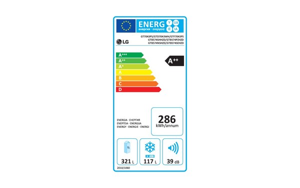 LG GTF7043PS - &Eacute;tiquette &eacute;nergie