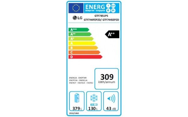 LG GTF7851PS - &Eacute;tiquette &eacute;nergie