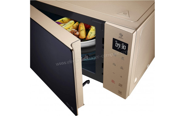 LG MH6535GISA - Vue en plong&eacute;e porte entrouverte