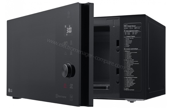 LG MH7265DDS - Vue 3/4 droite, porte ouverte