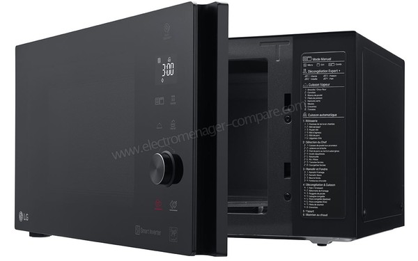 LG MH7265DPS - Vue 3/4 droite, porte entrouverte