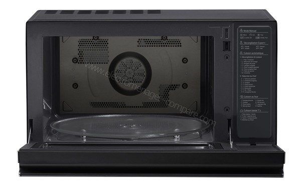 LG MJ3965BIB - Vue de face, porte ouverte