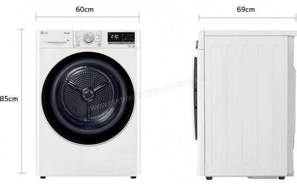 LG RH1V50WH - Dimensions