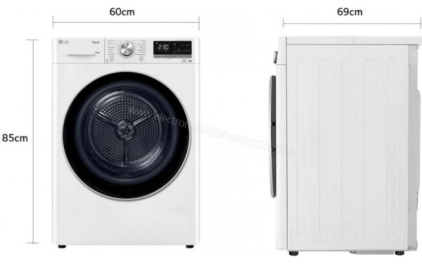 LG RH1V51WH - Dimensions
