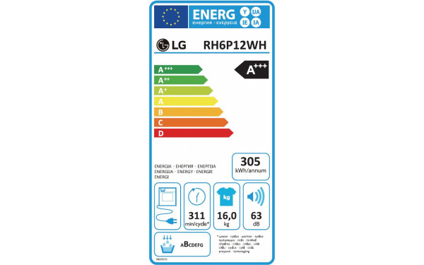 LG RH6P12WH - &Eacute;tiquette &eacute;nergie