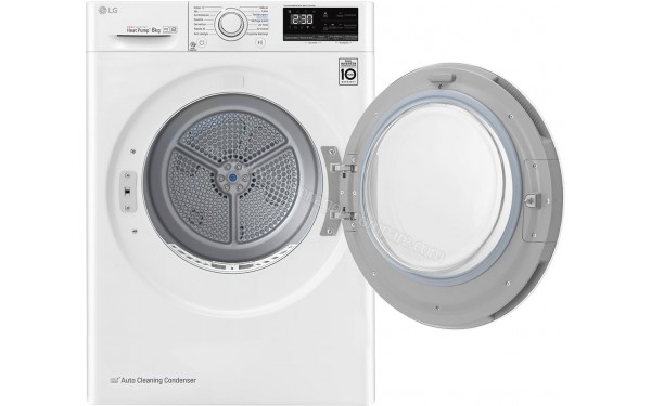 LG RH8030WH - Vue de face hublot ouverture &agrave; droite