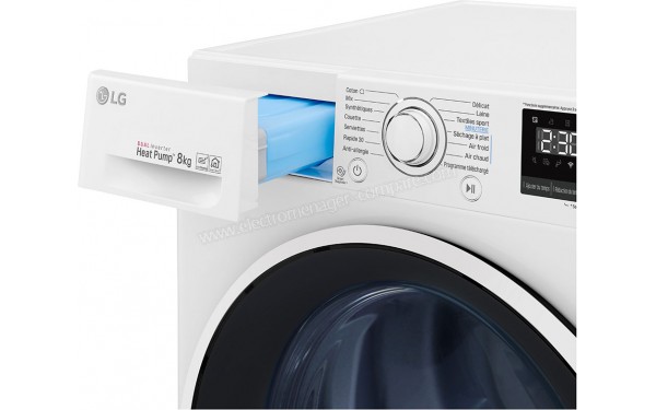 LG RH8030WH - Vue 3/4 droite avec bac &agrave; produits