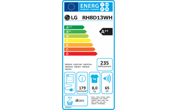 LG RH8D13WH - &Eacute;tiquette &eacute;nergie
