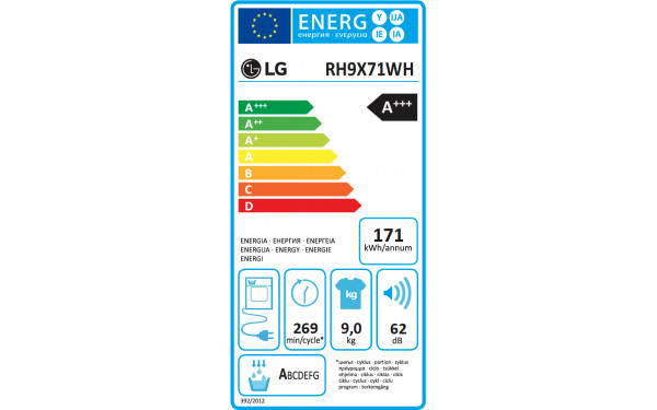 LG RH9X71WH - &Eacute;tiquette &eacute;nergie