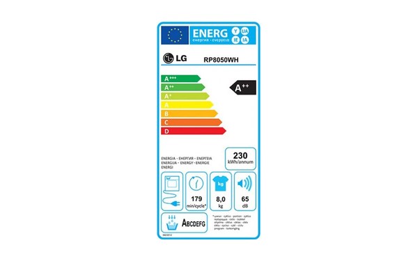 LG RP8050WH - &Eacute;tiquette &eacute;nergie