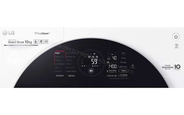 LG T14G1GWHS - Panneau de commandes principale (cr&eacute;dit : Boulanger)