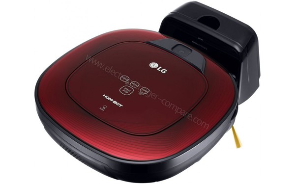 LG VR8600RR - Vue 3/4 droite arri&egrave;re avec base de chargement (cr&eacute;dit : Boulanger)
