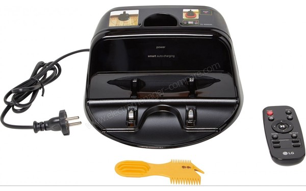 LG VR8600RR - Base, T&eacute;l&eacute;commande, Peigne (cr&eacute;dit : Boulanger)