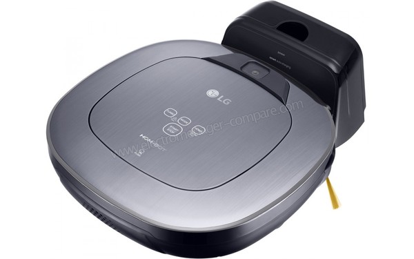 LG VR9647PS - Vue 3/4 droite avec base de chargement (cr&eacute;dit : Darty)