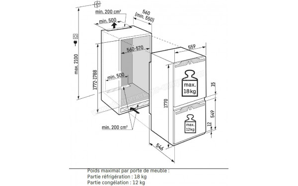 LIEBHERR CBbi5152-22 - Dimensions
