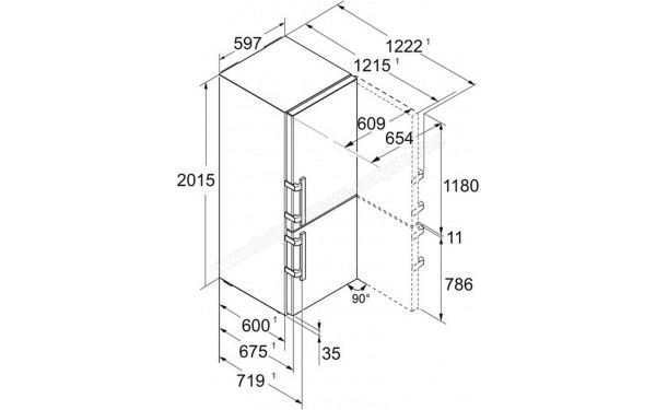 LIEBHERR CBNbsd 576i-20 - Dimensions
