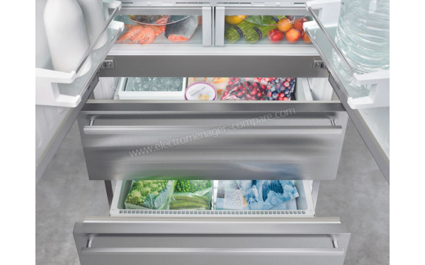 LIEBHERR CBNes 6256-25 - Tiroirs partie cong&eacute;lateur (cr&eacute;dit : Boulanger)