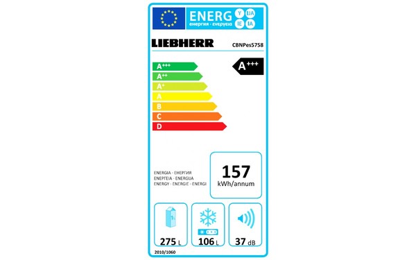 LIEBHERR CBNPes 5758 - &Eacute;tiquette &eacute;nergie