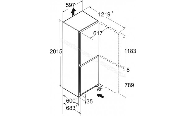 LIEBHERR CBNstd 579i-20 - Dimensions