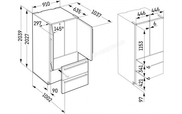 LIEBHERR CBNste 8872 - Dimensions