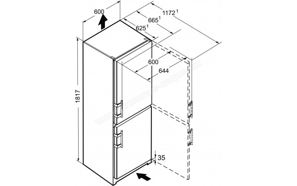 LIEBHERR CN3515-21 - Dimensions
